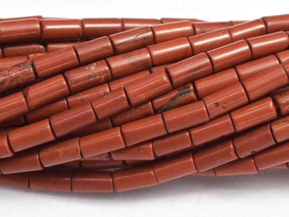 Red Jasper, Approx. 2x4mm, Tube Beads