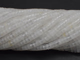 Clear Quartz, Approx. 2x4mm, Heishi