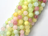 Jade - Multi Color, 8mm (8.5mm) Round-BeadDirect