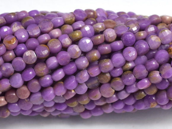 Phosphosiderite, 2.8mm Faceted Coin Beads