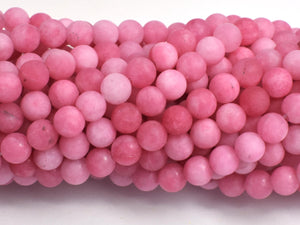 Matte Jade - Pink, 6mm Round-BeadDirect