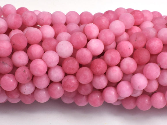 Matte Jade - Pink, 6mm Round-BeadDirect