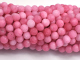 Matte Jade - Pink, 6mm Round-BeadDirect