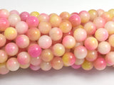 Jade - Pink & Yellow, 8mm Round-BeadDirect