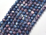 Rain Flower Stone, Blue & Purple, 6mm (6.7 mm) Round-BeadDirect