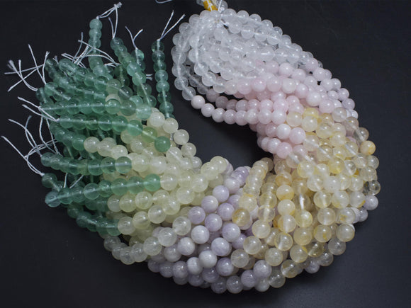 Mixed Quartz 8mm Round-BeadDirect