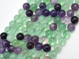 Fluorite Beads, Rainbow Fluorite, 10mm (9.8mm) Round-BeadDirect