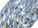 Blue Spot Jasper Beads, Twisted Rectangle-BeadDirect