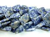 Blue Spot Jasper Beads, Twisted Rectangle-BeadDirect