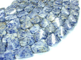Blue Spot Jasper Beads, Twisted Rectangle-BeadDirect