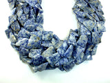 Blue Spot Jasper Beads, Twisted Rectangle-BeadDirect