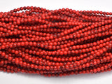 Red Howlite Beads, 4mm Round Beads-BeadDirect