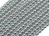 Hematite Beads, Silver, 6mm Round Beads-Gems: Round & Faceted-BeadDirect