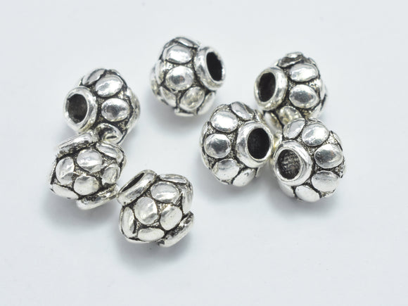 4pcs 925 Sterling Silver Beads-Antique Silver, 5.5x4.6mm Rondelle Beads-Metal Findings & Charms-BeadDirect