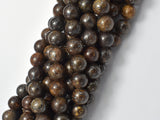 Bronzite Beads, 8mm Round Beads-Gems: Round & Faceted-BeadDirect