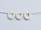 2pcs 925 Sterling Silver Horseshoe Beads, U Shape Beads, 6.5x7mm-BeadDirect