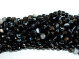Agate Beads, Faceted Round, 4mm, 15 Inch-Gems: Round & Faceted-BeadDirect