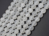 Selenite, Gypsum, 10mm (10.3mm) Round-Gems: Round & Faceted-BeadDirect