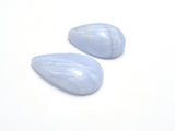 Blue Lace Agate Cabochon, Teardrop, Approx. (11-16)mmx(14-24)mm, Size vary-BeadDirect