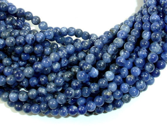 Sodalite Beads, 4mm (4.8mm)Round Beads-BeadDirect