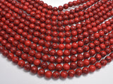 Red Howlite Beads, 8mm Round Beads-Gems: Round & Faceted-BeadDirect