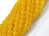 Jade Beads-Yellow, 6mm (6.3mm) Round Beads-Gems: Round & Faceted-BeadDirect