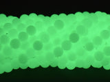 Glow in The Dark Beads-Green, Luminous Stone, 8mm (7.7mm)-Gems: Round & Faceted-BeadDirect
