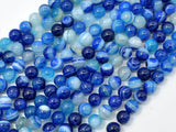 Banded Agate Beads, Striped Agate, 6mm (6.3mm)-Gems: Round & Faceted-BeadDirect