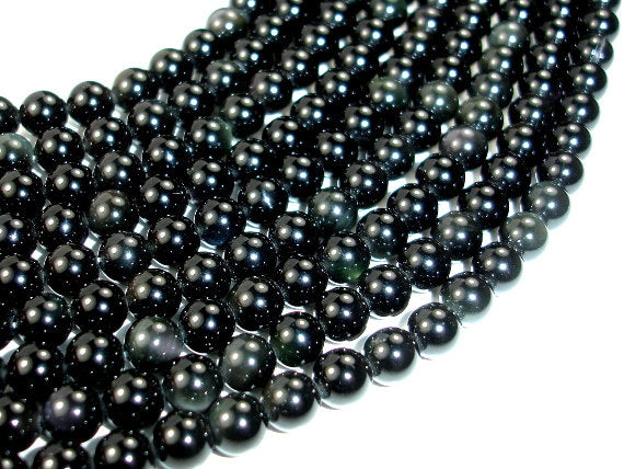 Rainbow Obsidian Beads, 6mm Round Beads-Gems: Round & Faceted-BeadDirect