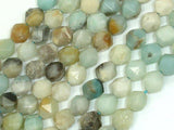 Amazonite Beads, 10mm Star Cut Faceted Round Beads-Agate: Round & Faceted-BeadDirect