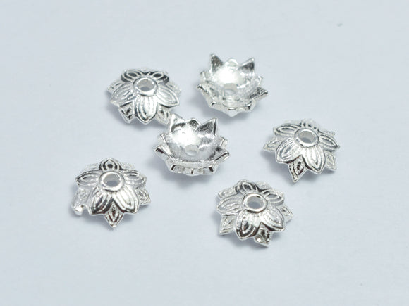 10pcs 925 Sterling Silver 6x2.2mm Flower Bead Caps-BeadDirect