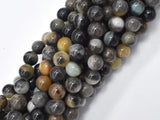 Black Amazonite Beads, 8mm, Round-BeadDirect