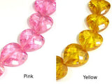 CZ bead, 12 x 12 mm Faceted Heart-Cubic Zirconia-BeadDirect
