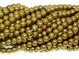Hematite Beads-Gold, 6mm Round Beads-Gems: Round & Faceted-BeadDirect