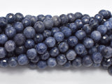 Blue Sapphire Beads, 6mm (6.4mm) Faceted Round, 18 Inch-Gems: Round & Faceted-BeadDirect