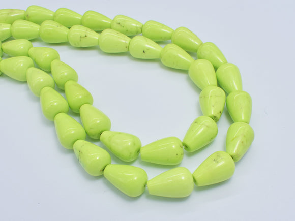 Howlite Turquoise- Apple Green, 9x14mm Teardrop Beads-BeadDirect