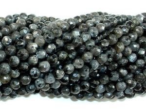 Black Labradorite Beads, Faceted Round, 4mm, 14.5 Inch-Gems: Round & Faceted-BeadDirect
