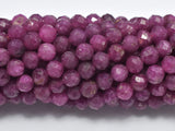 Ruby Beads, 3.8mm Micro Faceted Round-Gems: Round & Faceted-BeadDirect