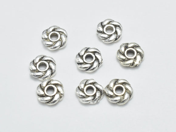 10pcs 925 Sterling Silver Spacers-Antique Silver, 5mm Space-Metal Findings & Charms-BeadDirect