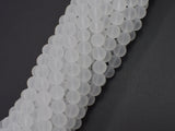 Matte Clear Quartz 8mm Round-BeadDirect