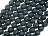 Matte Black Onyx Beads, 10mm Faceted Round-Gems: Round & Faceted-BeadDirect