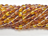 Mystic Aura Quartz-Yellow, Purple, 8mm, Round-BeadDirect