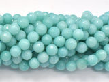 Jade-Light Blue, 8mm Faceted Round-Gems: Round & Faceted-BeadDirect
