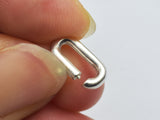 1pc 925 Sterling Silver Spring Gate Oval Clasp, 12.5x6.5mm-BeadDirect