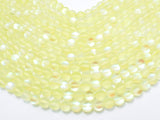 Matte Mystic Aura Quartz-Yellow, 8mm (8.5mm) Round-Gems: Round & Faceted-BeadDirect