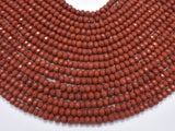 Red Jasper Beads, 4x6mm Faceted Rondelle-Gems:Assorted Shape-BeadDirect
