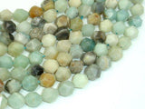 Amazonite Beads, 10mm Star Cut Faceted Round Beads-Agate: Round & Faceted-BeadDirect