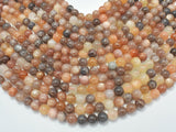 Peach / Gray / White Mixed Moonstone, 8mm Round Beads-Gems: Round & Faceted-BeadDirect