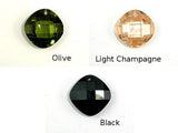 CZ beads,14x14mm Faceted Cushion Pendant Beads-Cubic Zirconia-BeadDirect