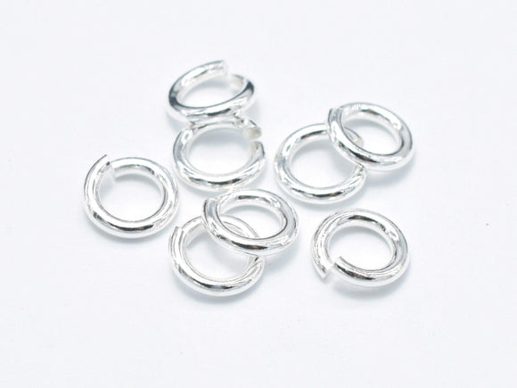 20pcs 925 Sterling Silver Open Jump Ring, 5mm, 1mm (18guage)-Metal Findings & Charms-BeadDirect